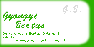 gyongyi bertus business card